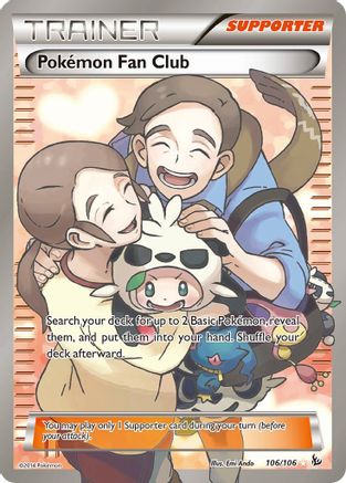 Pokemon Fan Club (106 Full Art) 106  - Holofoil XY  Flashfire - Ultra Rare