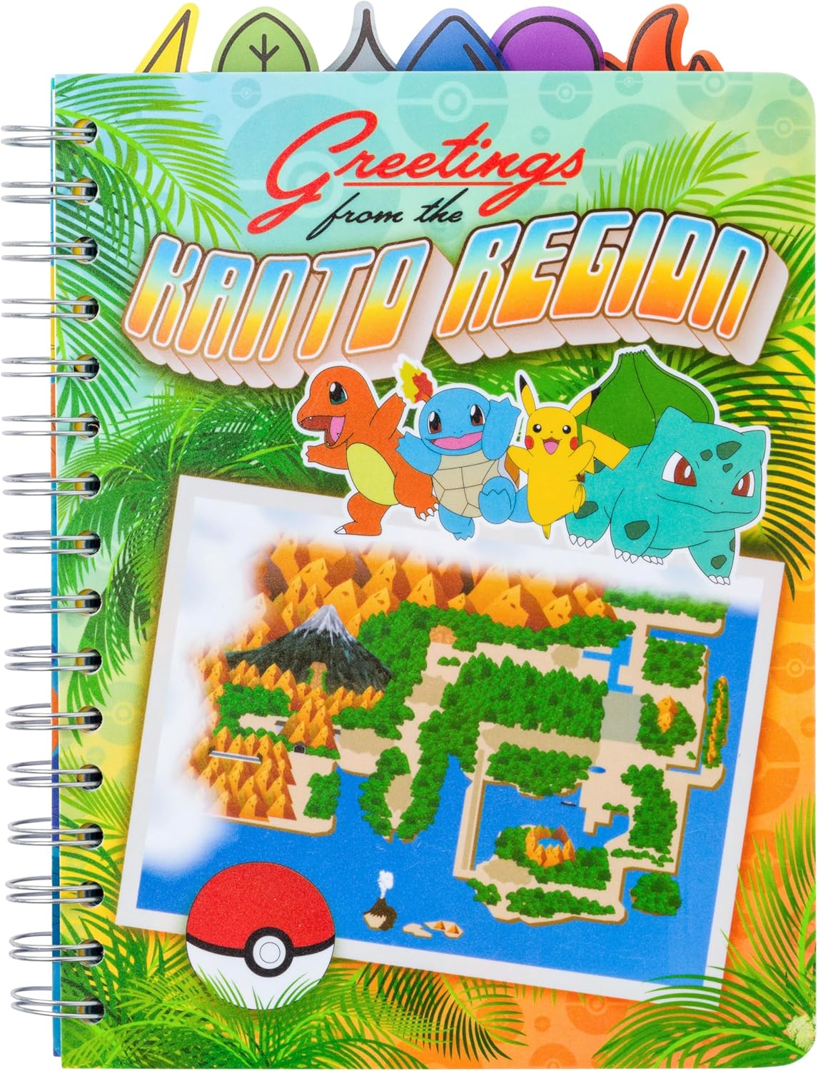 Pokémon Notebook – Spiral Tabbed – Kanto Region