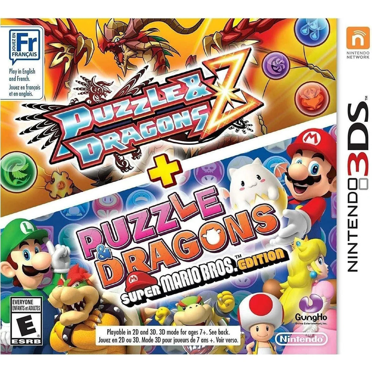Puzzles & Dragons Z & Puzzles & Dragons: Super Mario Bros. Edition - Nintendo 3DS
