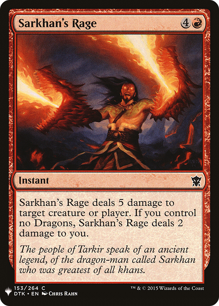 Sarkhan's Rage (LIST-153) - The List
