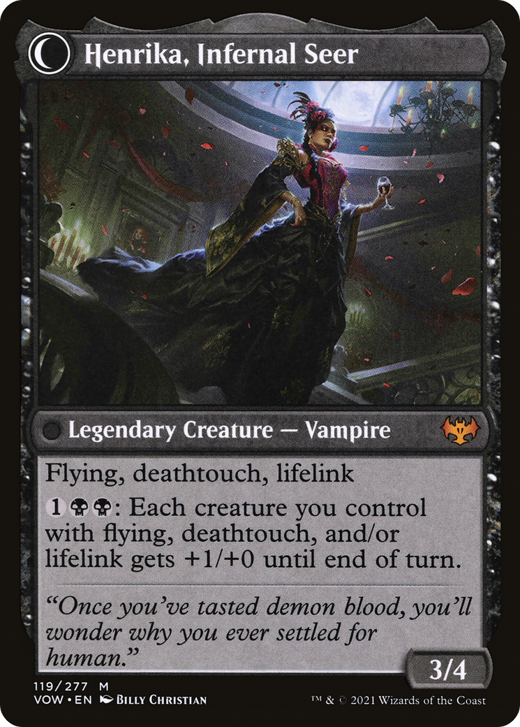 Henrika Domnathi // Henrika, Infernal Seer (VOW-119) - Innistrad: Crimson Vow: (Double Faced Transform)