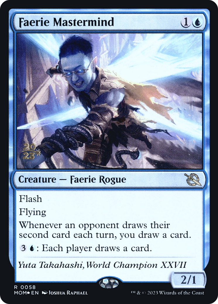 Faerie Mastermind (PRE-058) - March of the Machine Promos Foil