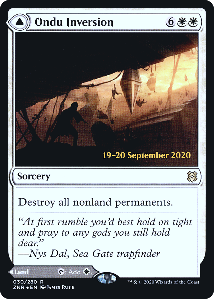 Ondu Inversion // Ondu Skyruins (PRE-30S) - Zendikar Rising Promos Foil