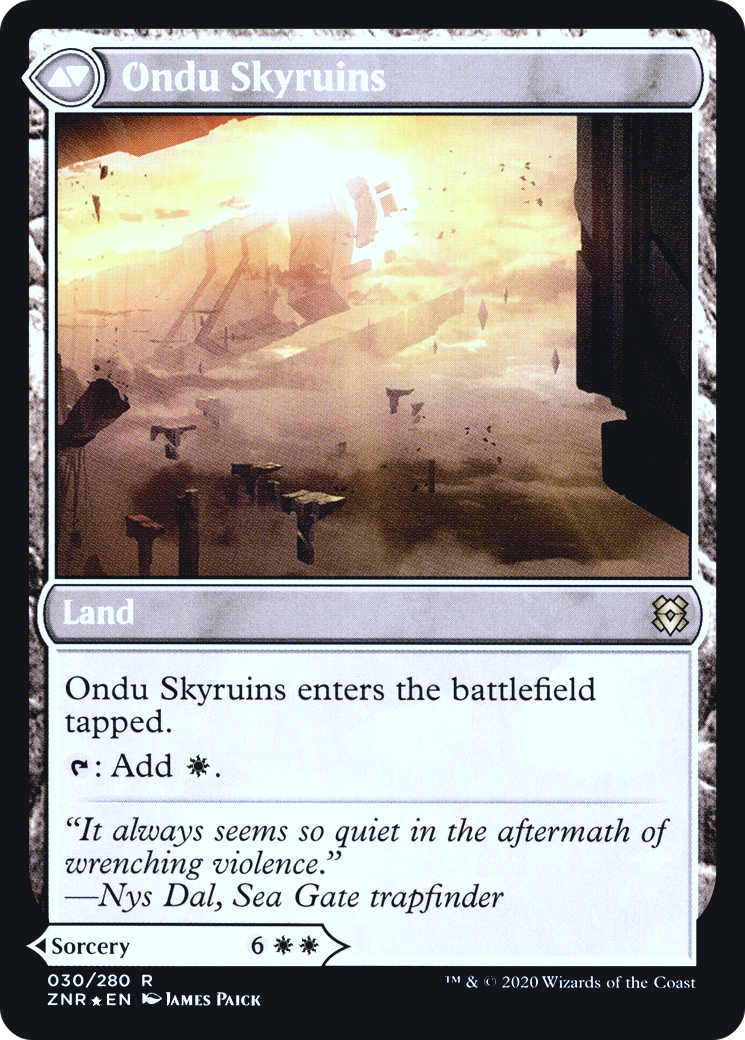 Ondu Inversion // Ondu Skyruins (PRE-30S) - Zendikar Rising Promos Foil