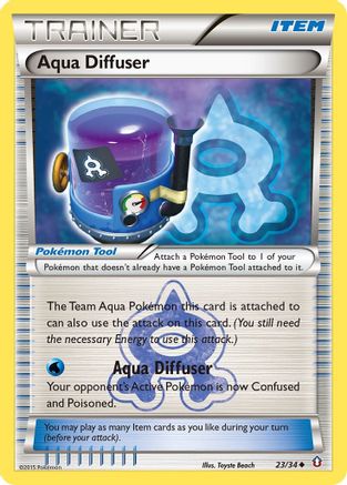 Aqua Diffuser 023  - Reverse Holofoil Double Crisis - Uncommon