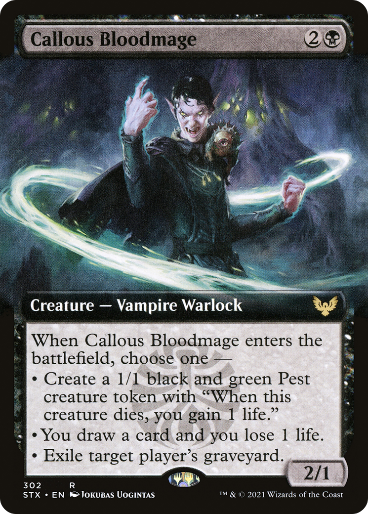 Callous Bloodmage (STX-302) - Strixhaven: School of Mages: (Extended Art)