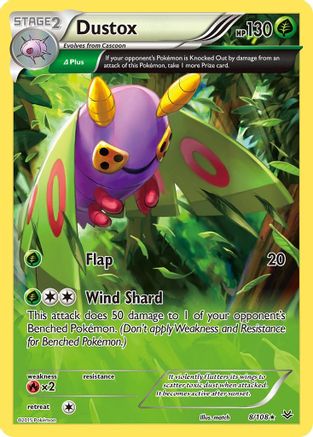 Dustox (8 Delta) 008  - Reverse Holofoil XY  Roaring Skies - Rare