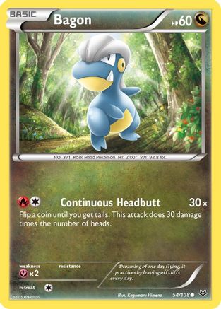 Bagon (54) 054  - Reverse Holofoil XY  Roaring Skies - Common