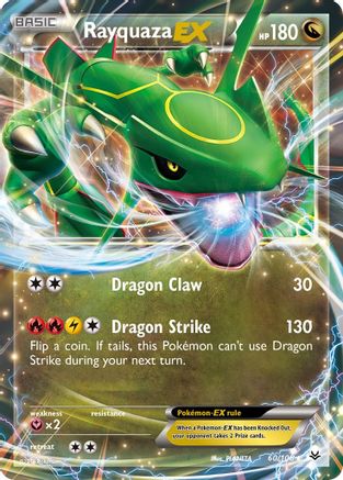 Rayquaza EX (60) 060  - Holofoil XY  Roaring Skies - Ultra Rare