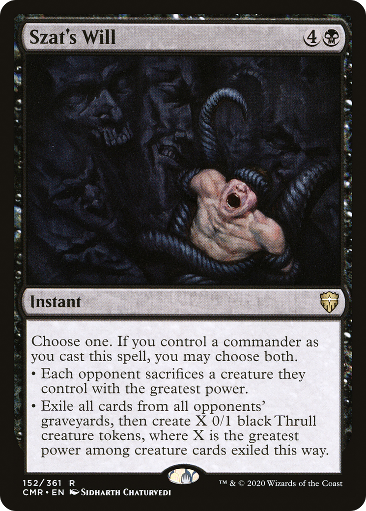 Szat's Will (CMR-152) - Commander Legends Foil