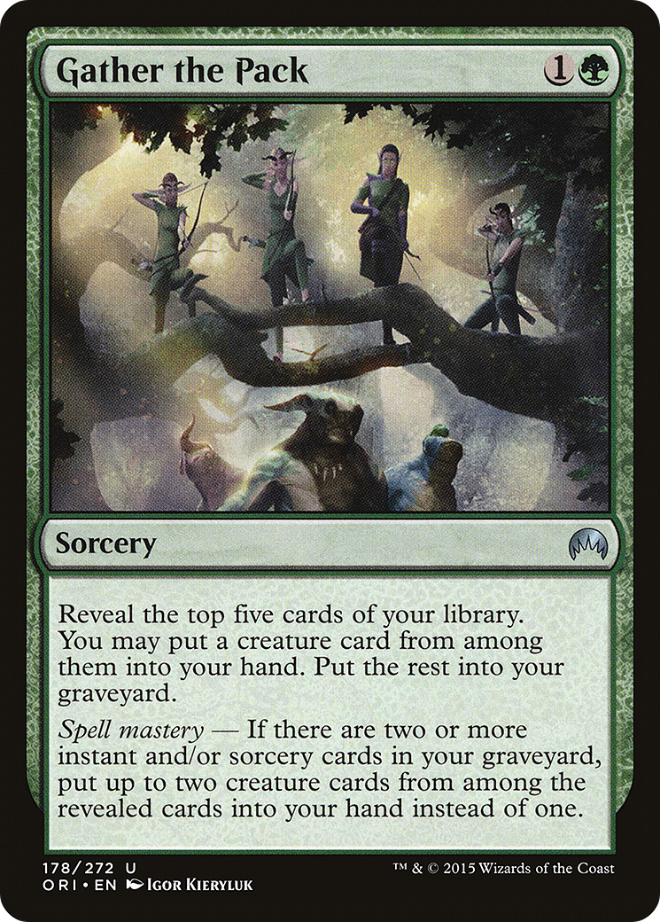 Gather the Pack (ORI-178) - Magic Origins Foil