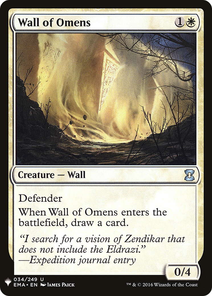 Wall of Omens (LIST-EMA-34) - The List