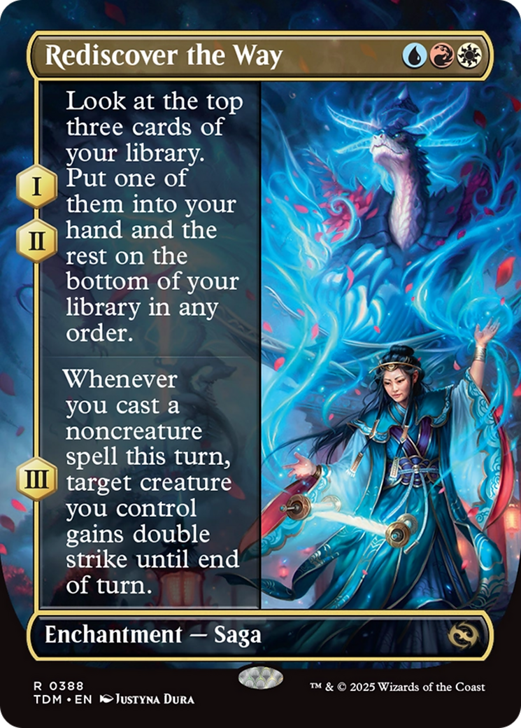 Rediscover the Way (TDM-388) - Tarkir: Dragonstorm: (enchantment) (Borderless) Foil