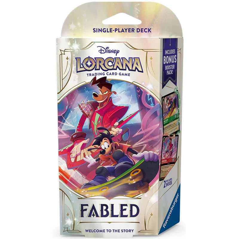 DISNEY LORCANA SET 9 FABLED STARTER DECK Powerline & Max Goof (Emerald & Ruby)