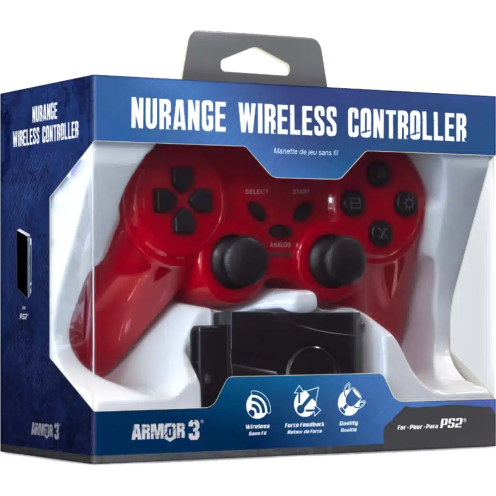 “NuRange" Wireless Game Controller for PS2® (Red)