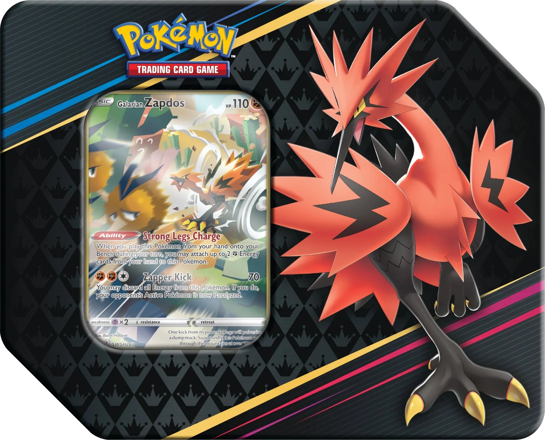 Crown Zenith Tin - Galarian Zapdos