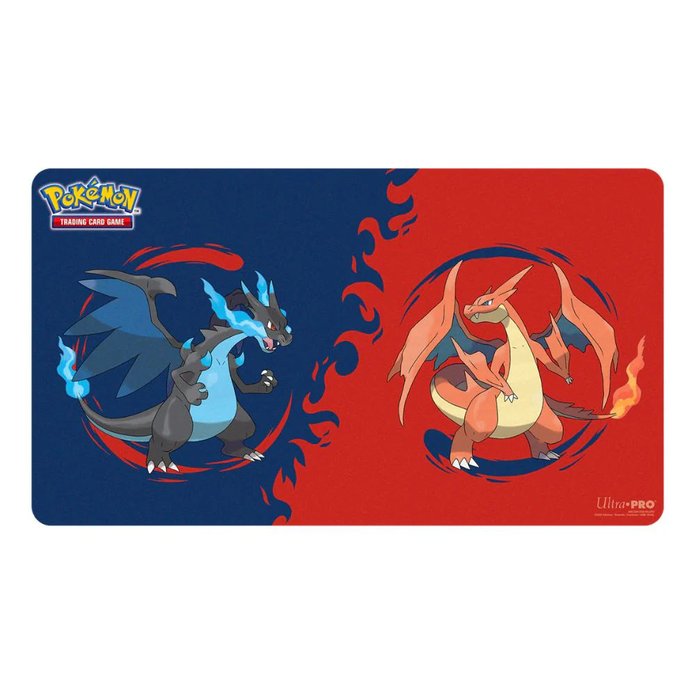 UP PLAYMAT POKEMON MEGA CHARIZARD X &  MEGA CHARIZARD Y