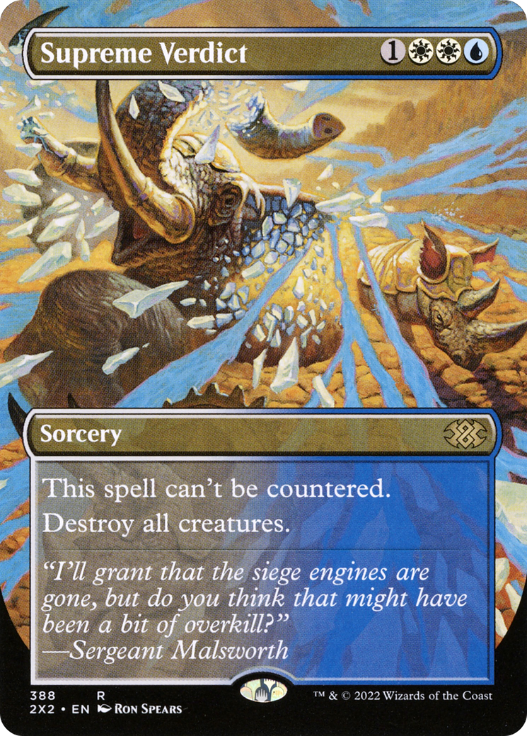 Supreme Verdict (Borderless) (2X2-388) - Double Masters 2022 (Borderless)