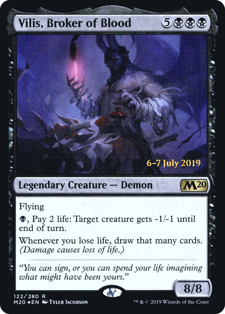 Vilis, Broker of Blood (PRE-122S) - Core Set 2020 Promos Foil