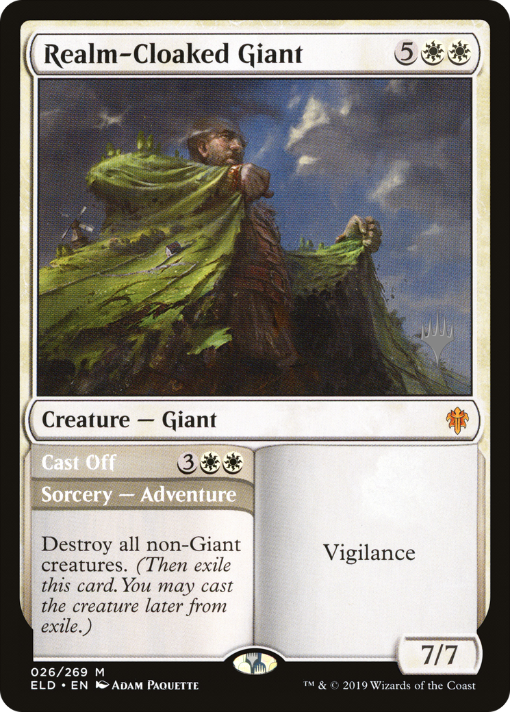 Realm-Cloaked Giant // Cast Off (PPELD-026) - Throne of Eldraine Promos