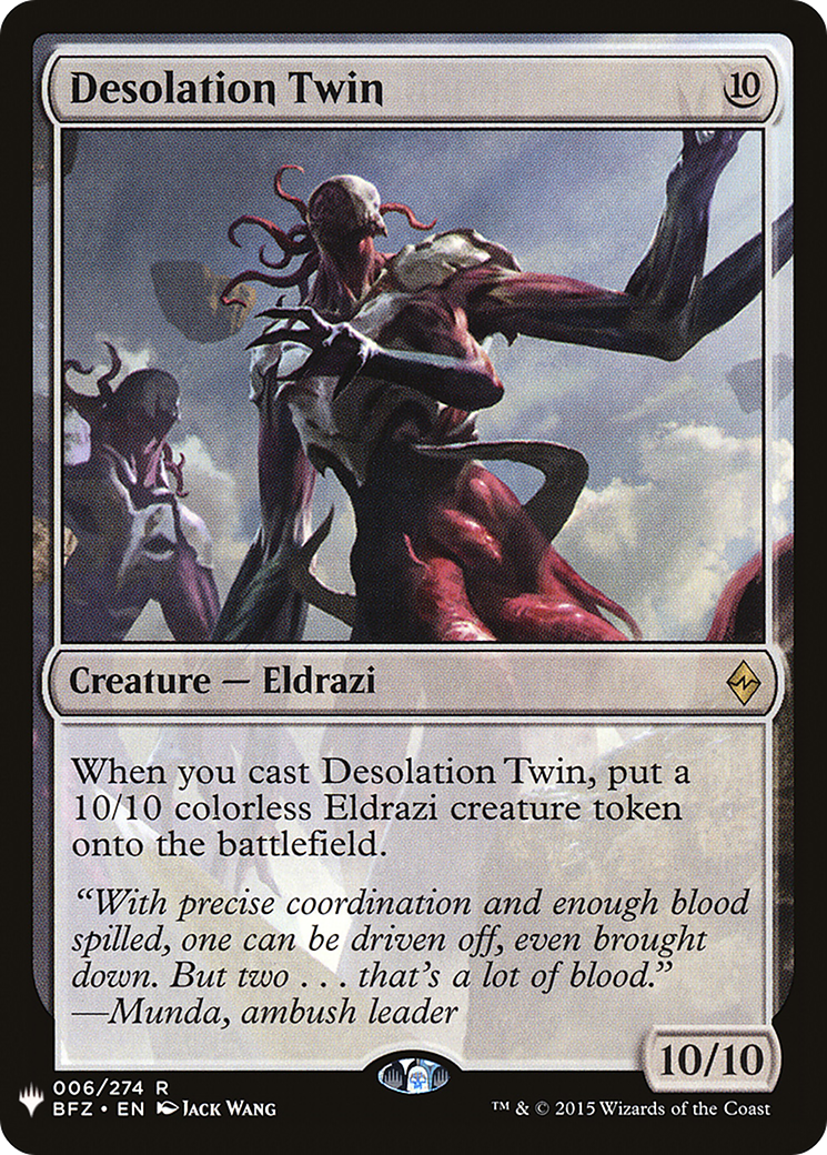 Desolation Twin (LIST-006/274) - The List