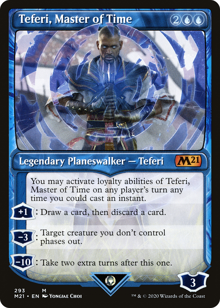Teferi, Master of Time (Showcase) (293) (M21-293) - Core Set 2021: (Showcase) Foil