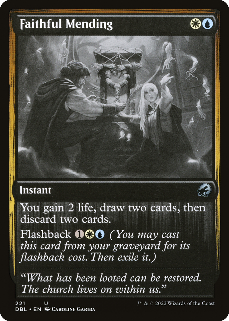 Faithful Mending (DBL-221) - Innistrad: Double Feature Foil