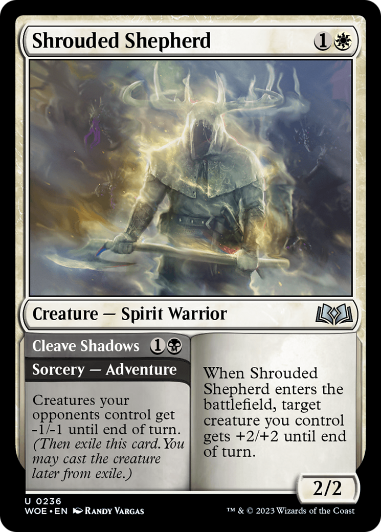 Shrouded Shepherd // Cleave Shadows (WOE-236) - Wilds of Eldraine