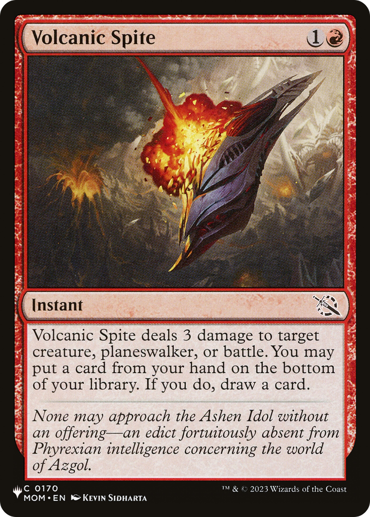 Volcanic Spite (LIST-0170) - The List