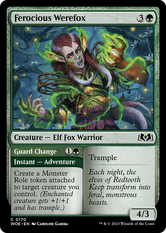 Ferocious Werefox // Guard Change (WOE-170) - Wilds of Eldraine Foil