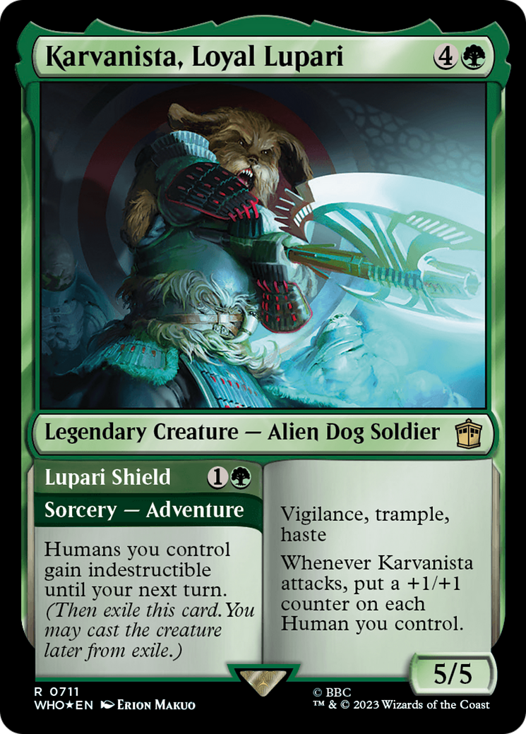 Karvanista, Loyal Lupari // Lupari Shield (WHO-711) - Doctor Who Foil