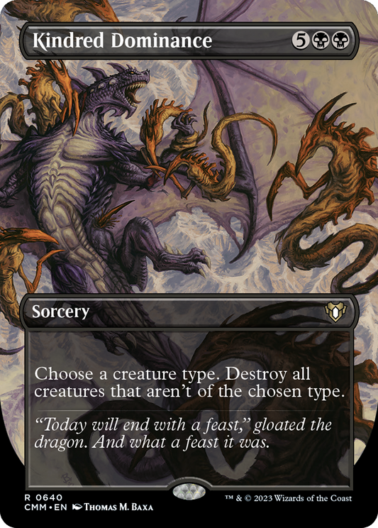 Kindred Dominance (Borderless) (CMM-640) - Commander Masters (Borderless)
