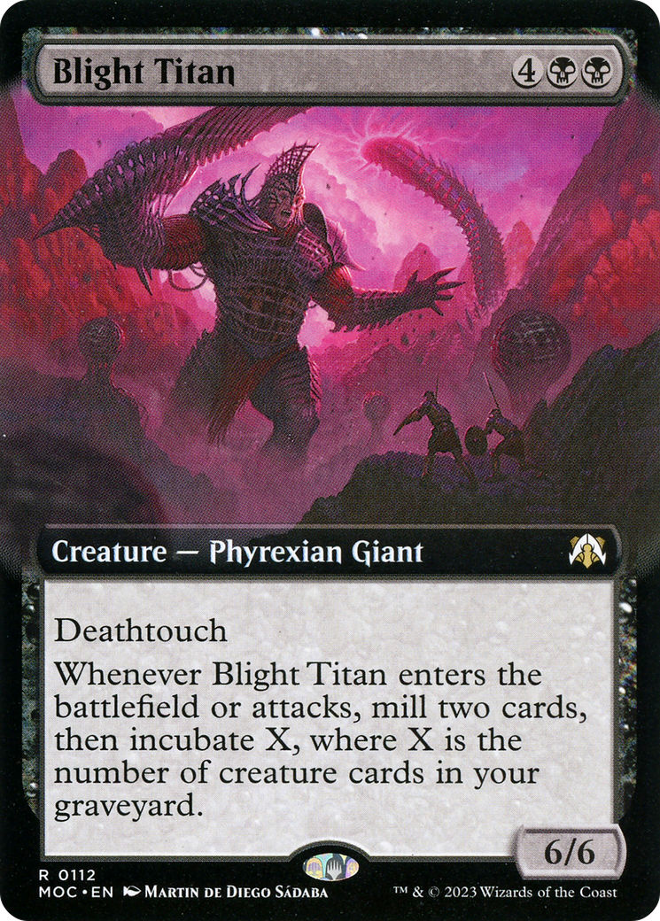 Blight Titan (MOC-112) - March of the Machine Commander: (Extended Art) Foil