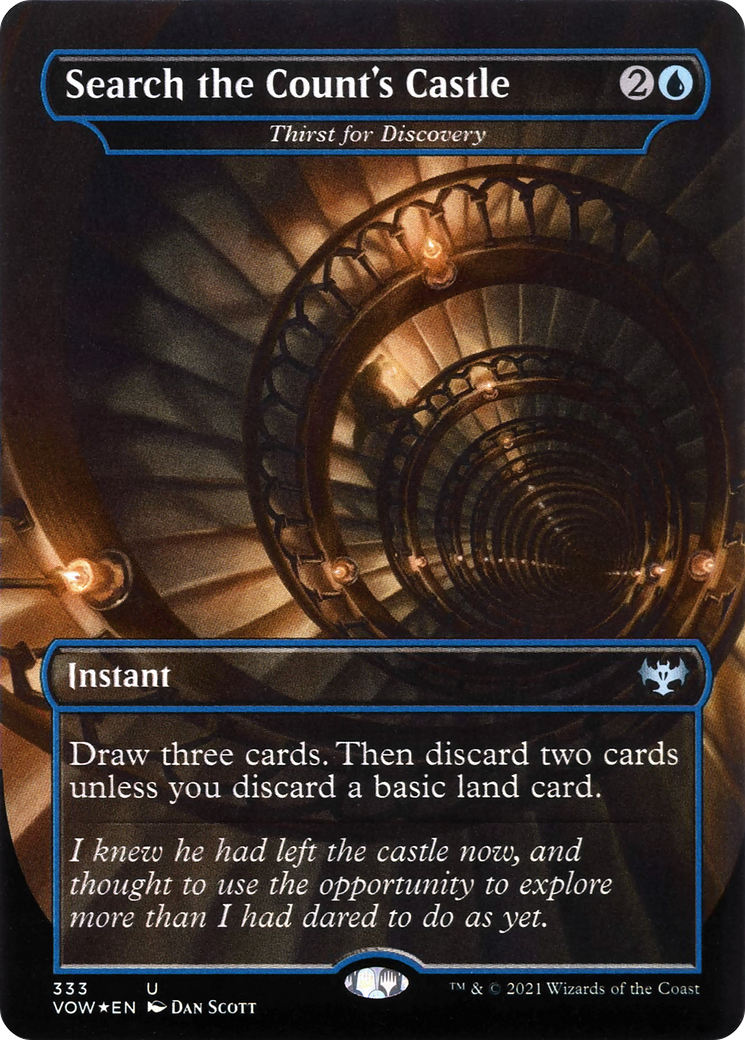 Thirst for Discovery (VOW-333) - Innistrad: Crimson Vow / Search the Count's Castle (Borderless)