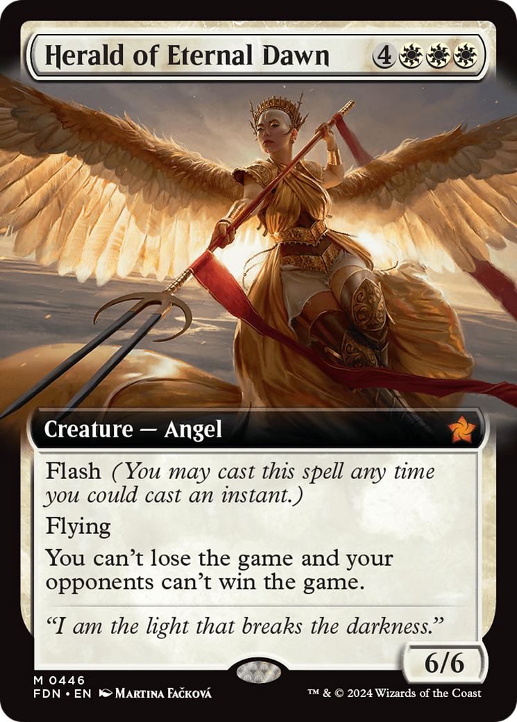 Herald of Eternal Dawn (Extended Art) (FDN-446) - Foundations: (Extended Art) Foil