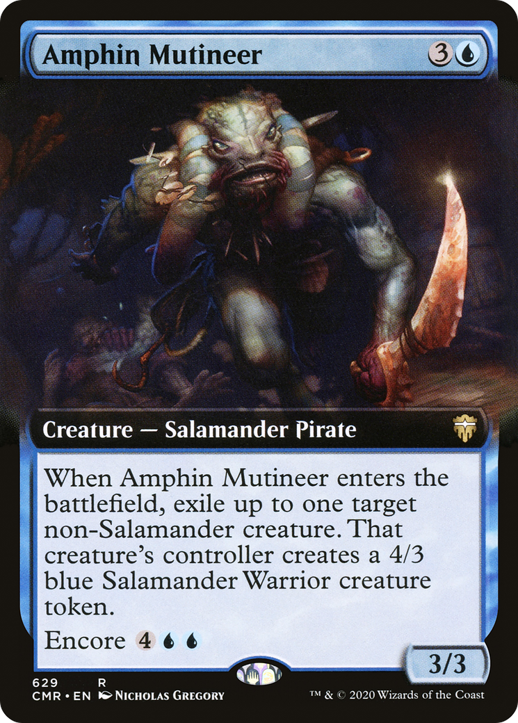 Amphin Mutineer (CMR-629) - Commander Legends: (Extended Art) Foil