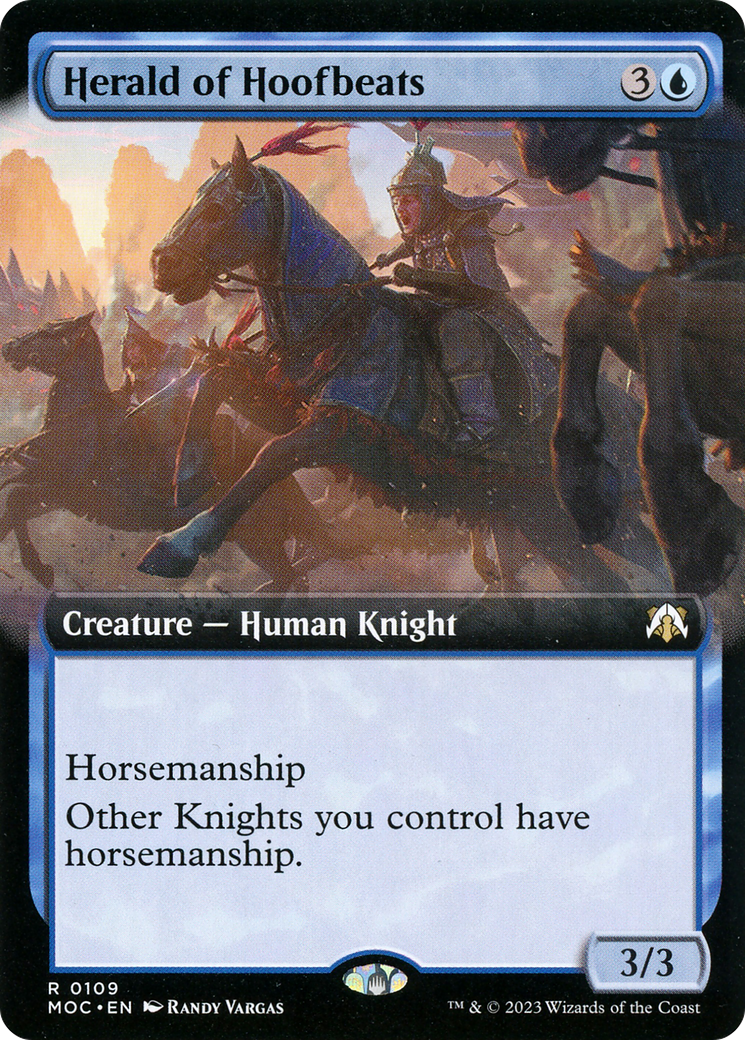 Herald of Hoofbeats (MOC-109) - March of the Machine Commander: (Extended Art) Foil