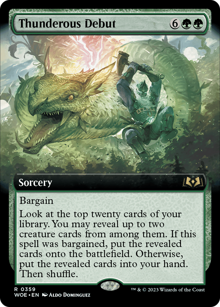 Thunderous Debut (WOE-359) - Wilds of Eldraine: (Extended Art) Foil