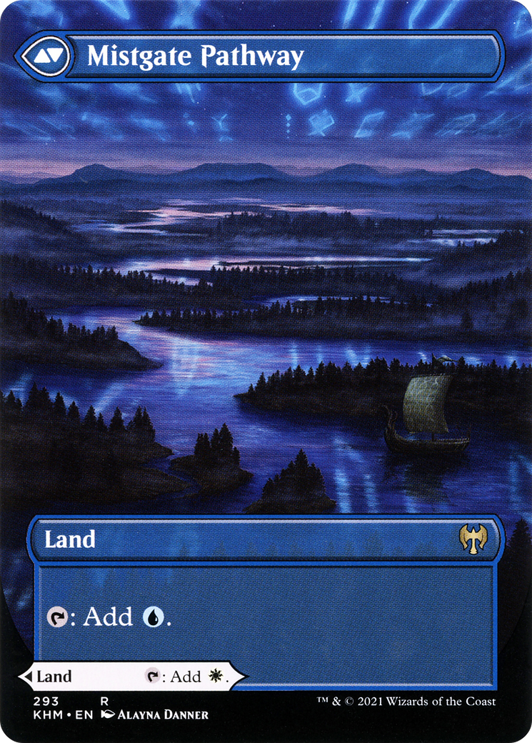 Hengegate Pathway // Mistgate Pathway (KHM-293) - Kaldheim: (Showcase) (Borderless) Foil