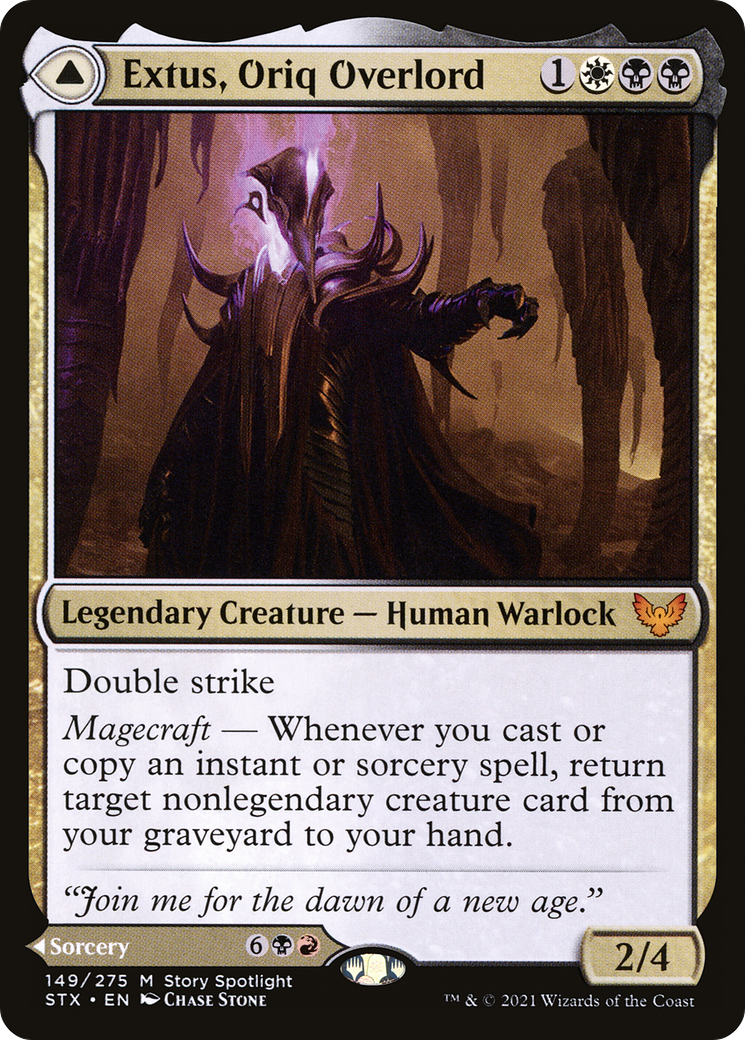 Extus, Oriq Overlord // Awaken the Blood Avatar (STX-149) - Strixhaven: School of Mages Foil