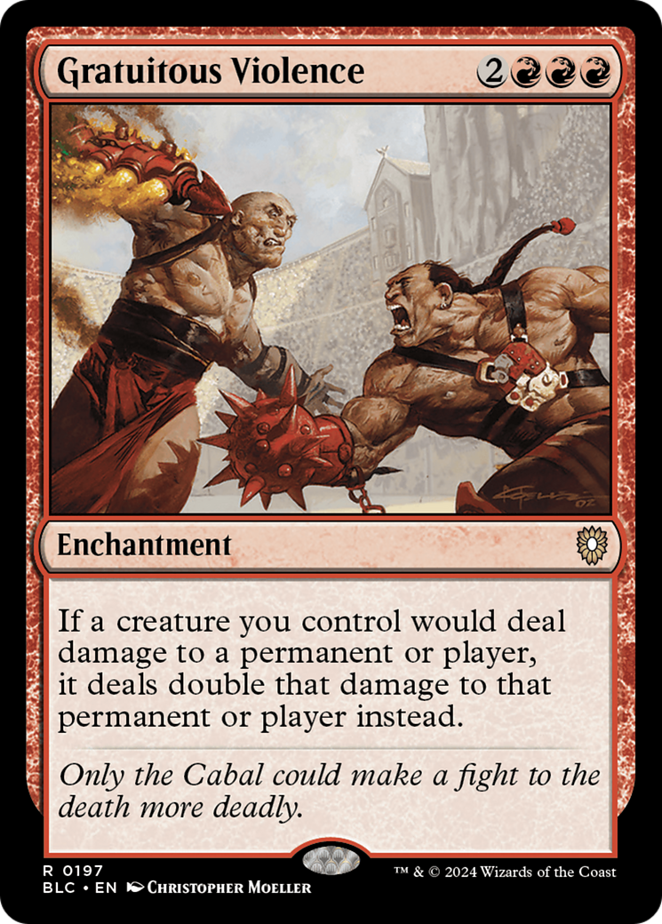 Gratuitous Violence (BLC-197) - Bloomburrow Commander