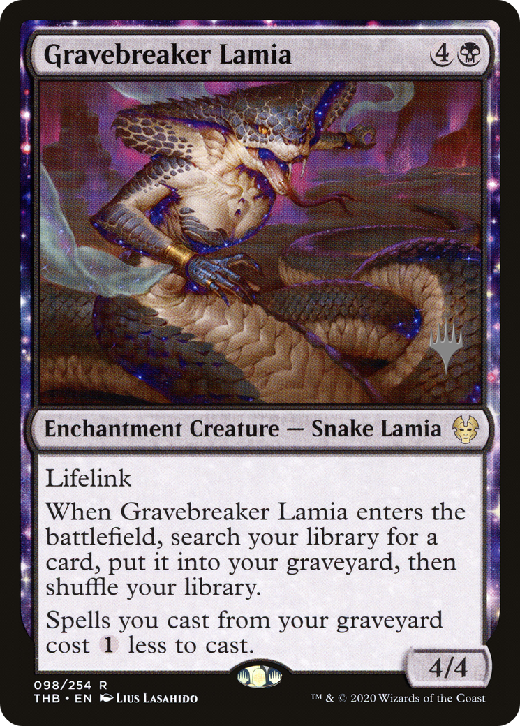 Gravebreaker Lamia (PPTHB-98P) - Theros Beyond Death Promos: (enchantment) Foil