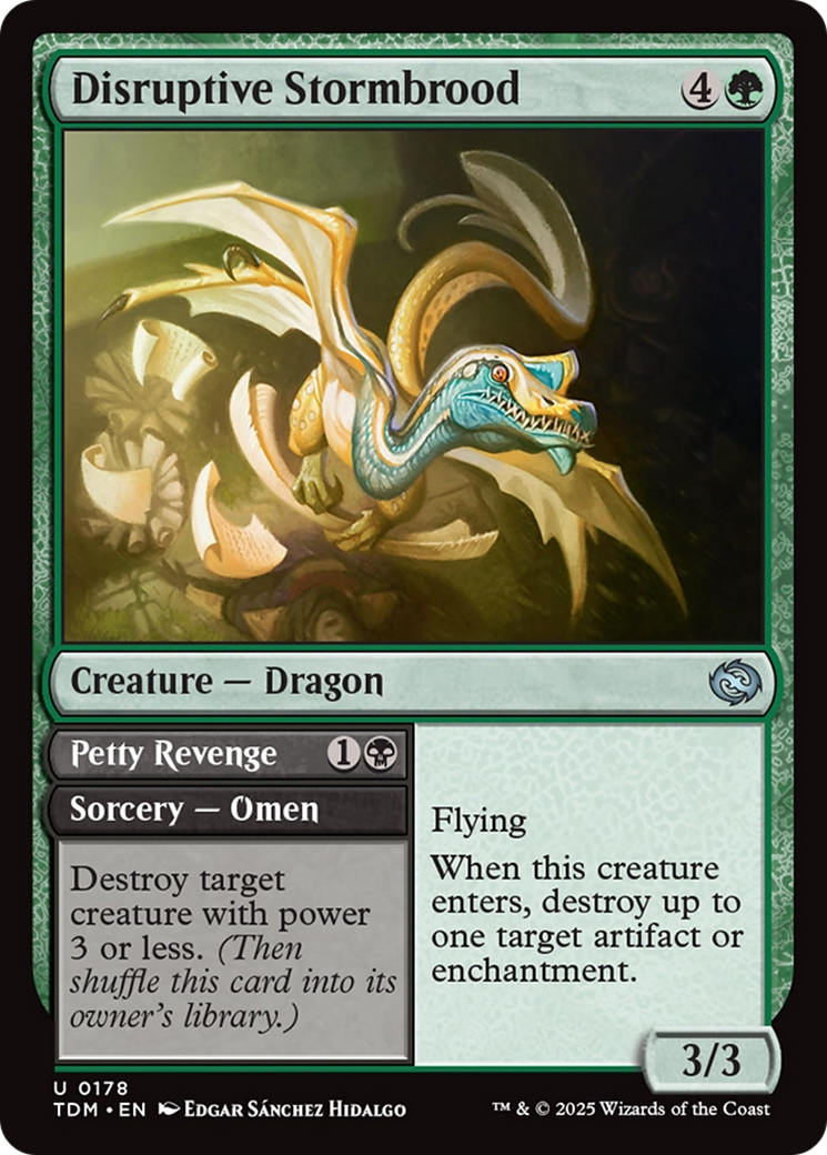 Disruptive Stormbrood // Petty Revenge (TDM-178) - Tarkir: Dragonstorm Foil