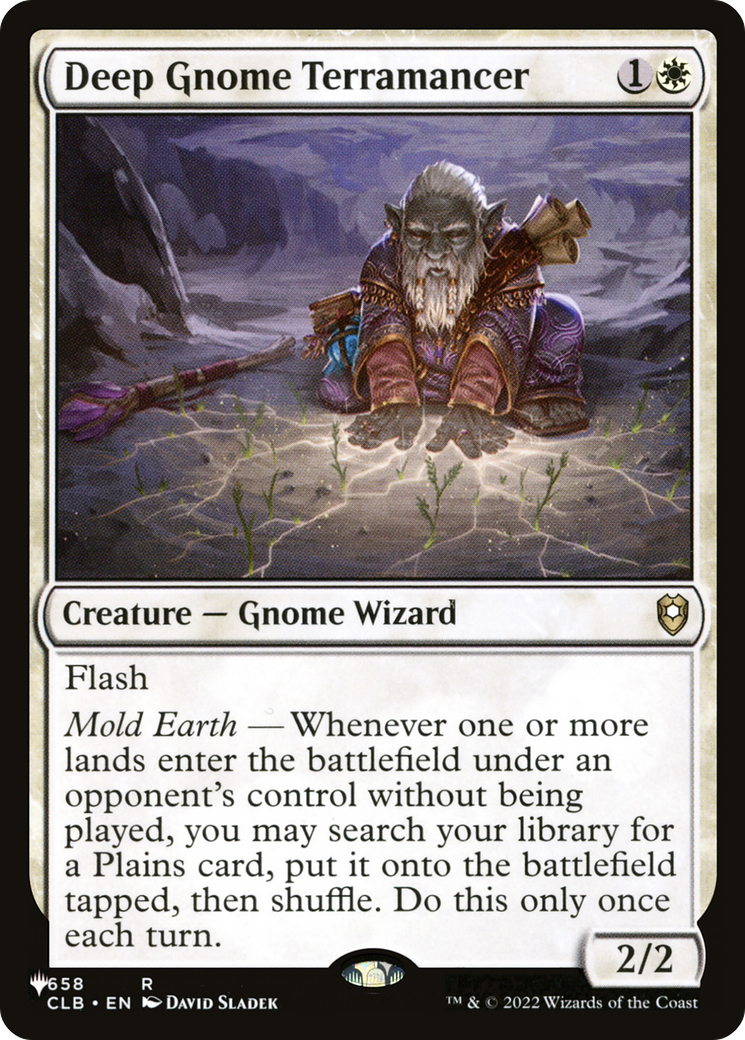 Deep Gnome Terramancer (LIST-658) - The List: (Extended Art)