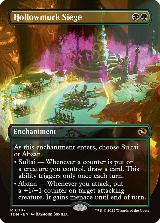 Hollowmurk Siege (TDM-387) - Tarkir: Dragonstorm: (enchantment) (Borderless) Foil