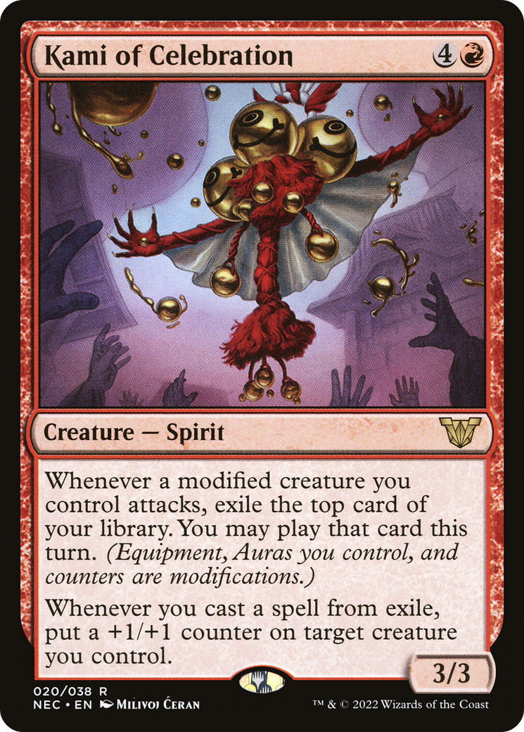 Kami of Celebration (NEC-020) - Neon Dynasty Commander