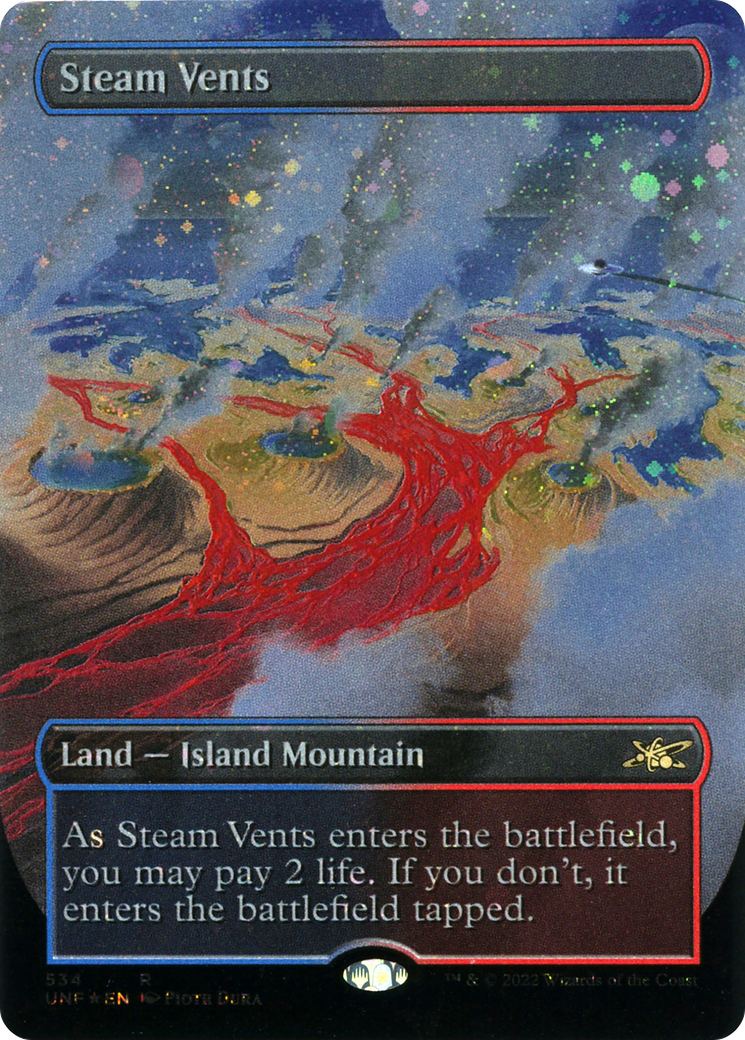 Steam Vents (Borderless) (Galaxy Foil) (UNF-534) - Unfinity (Borderless) Foil