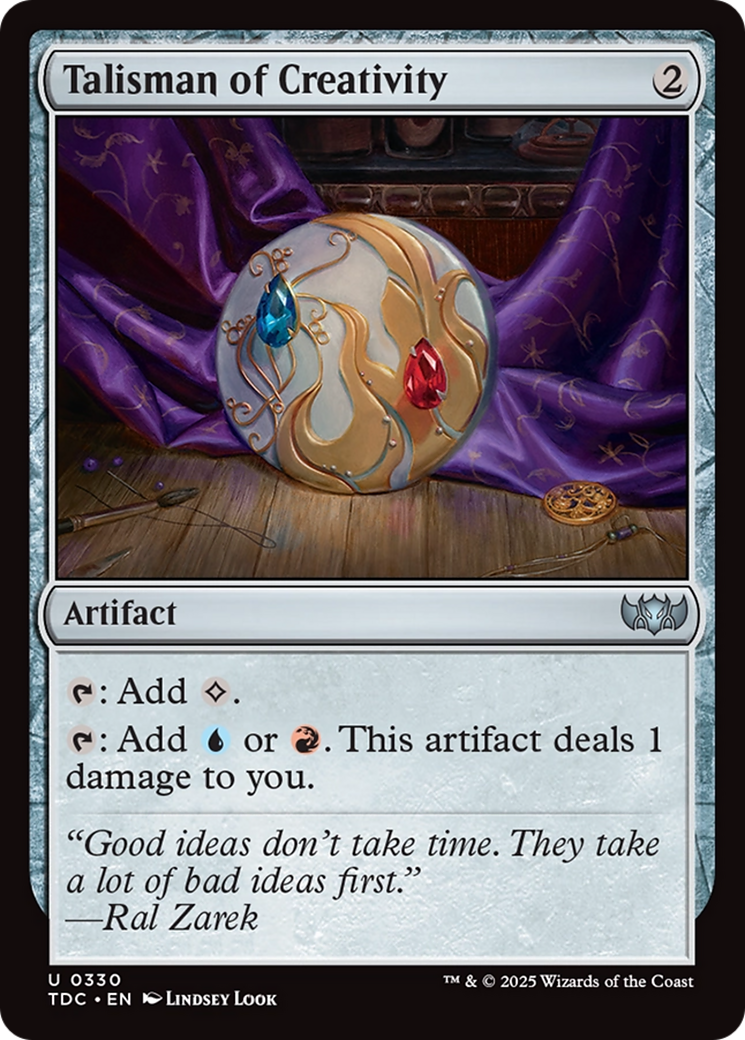 Talisman of Creativity (TDC-330) - Commander: Tarkir: Dragonstorm