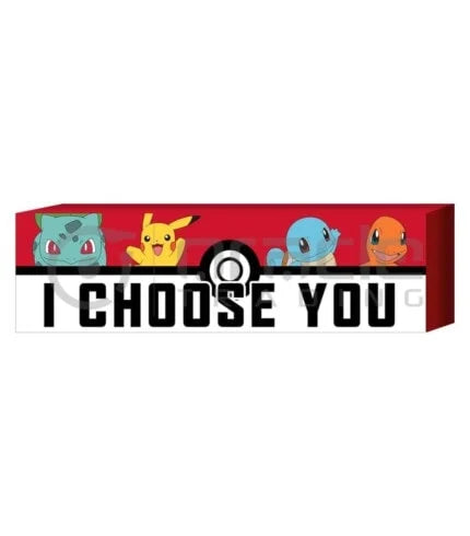 Pokémon Box Sign – Starters (3.75″ x 12″ x 1.5″)