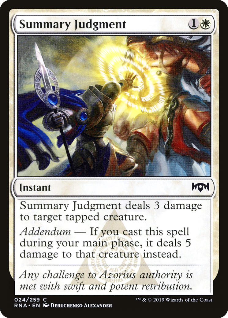 Summary Judgment (RNA-024) - Ravnica Allegiance Foil